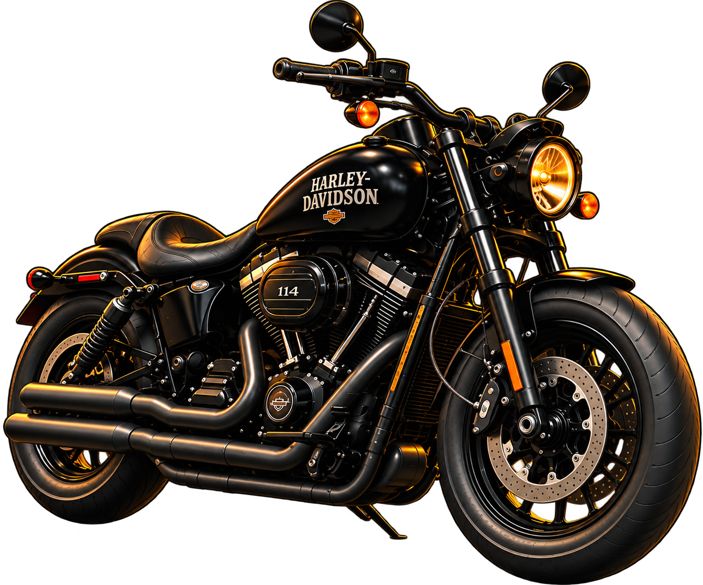 Moto Harley-Davidson preta